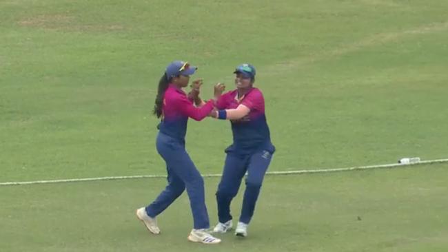 UAE players barely had time to celebrate. Photo: ICC, YouTube.