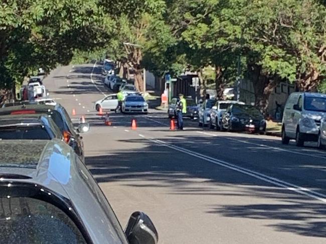 Officers on the scene of the crash, where a woman is now critical.