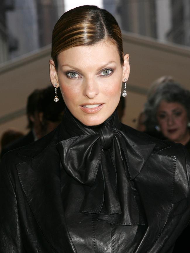 Linda Evangelista told the Wall Street Journal that she first underwent a bilateral mastectomy after an annual mammogram detected the cancer in December 2018. Picture: Getty Images.