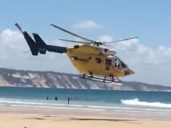 RACQ Careflight was in attendance at Double Island Point Thursday morning . Picture: Contributed