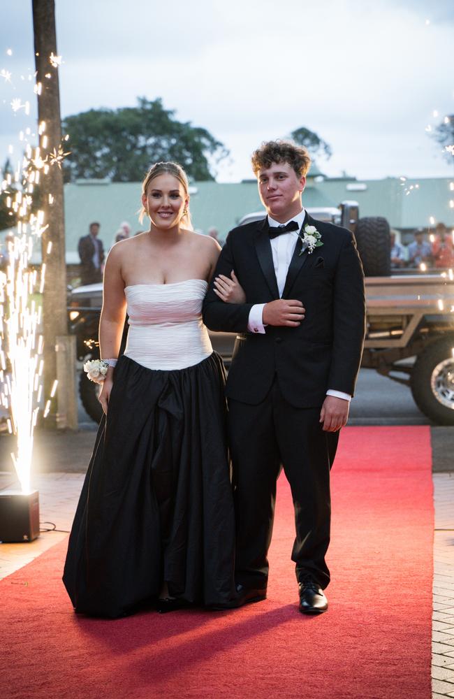 Hannah Packer and William Emery arrive at Toowoomba Anglican School class of 2024 school formal. Friday, November 15, 2024. Picture: Christine Schindler