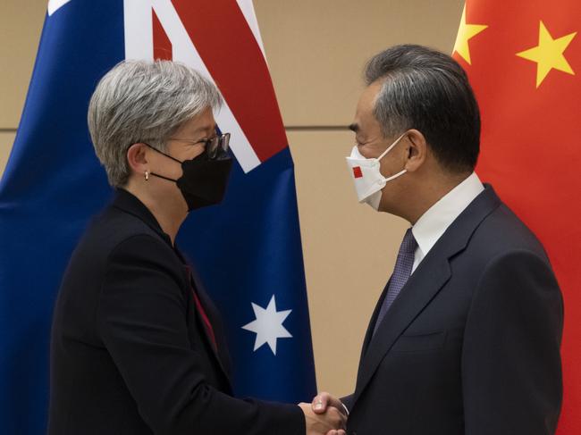 Australian Foreign Minister Penny Wong has met with her Chinese counterpart Wang Yi in New York earlier this year. Picture: Department of Foreign Affairs and Trade via NCA NewsWire