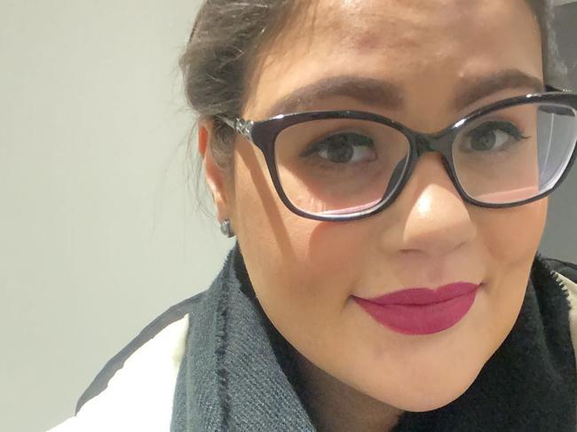 Sabrina Galasso, 27, of Sydney, is working at a mass vaccination centre in central London.