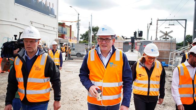 Premier Daniel Andrews said any project delays would be dealt with in the budget. Picture: Luis Ascui