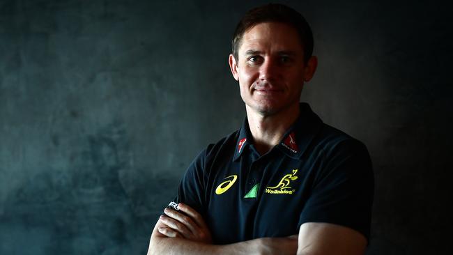 LONDON, ENGLAND - NOVEMBER 29: Stephen Larkham, Assistant Coach of Australia poses for a portrait prior to an Australia training session at the Hilton London Wembley Hotel on November 29, 2016 in London, United Kingdom. (Photo by Dan Mullan/Getty Images)