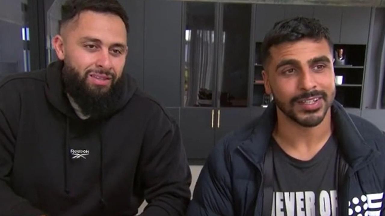 Omar Slaimankhel and Ozman “Oz” Abu Malik took to Monday’s <i>A Current Affair </i>to defend their $1.68 million profit. Picture: Channel 9.