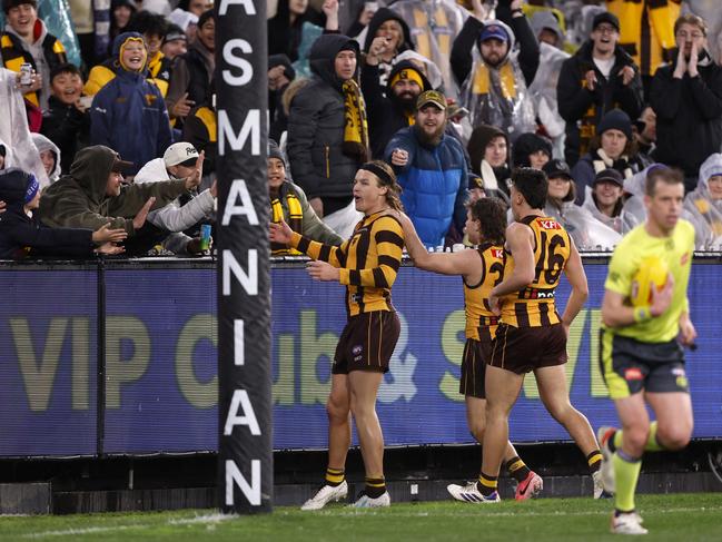 Jack Ginnivan had a day to remember against his former side. Picture: Darrian Traynor/Getty Images