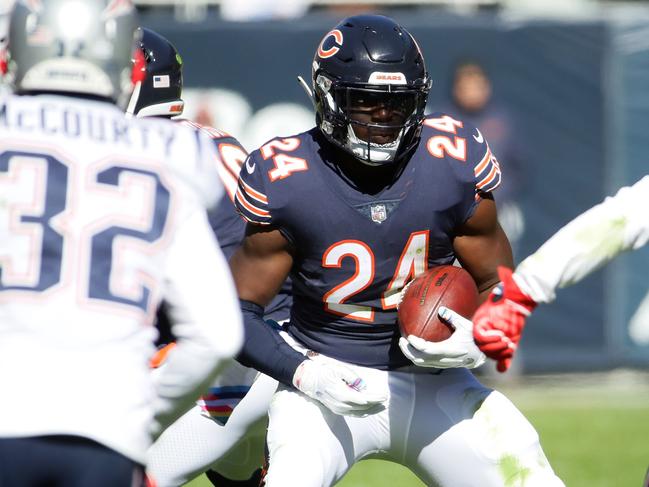 Jordan Howard #24 of the Chicago Bears is still waiting on his breakout game for 2018. Picture: Getty Images