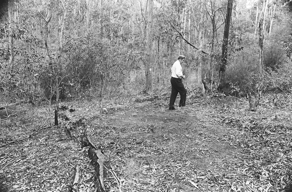 Historic: Crime: Murder Police search in the Murphys Creek area following the murder of two Sydney nurses Lorraine Wilson and Wendy Evans in 1974. Neg Q609 Scanned May 2003 Photo The Chronicle archives. Picture: The Chronicle Archives