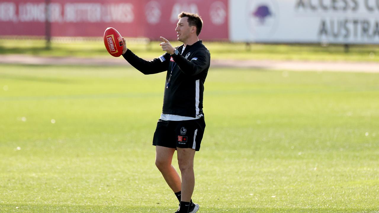 New Collingwood AFLW coach Sam Wright (Photo by Kelly Defina/Getty Images)