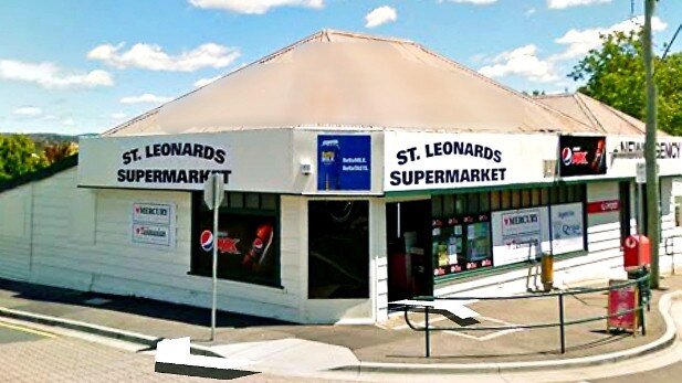 St Leonards Supermarket and Newsagency was the scene of an armed robbery on Saturday afternoon.