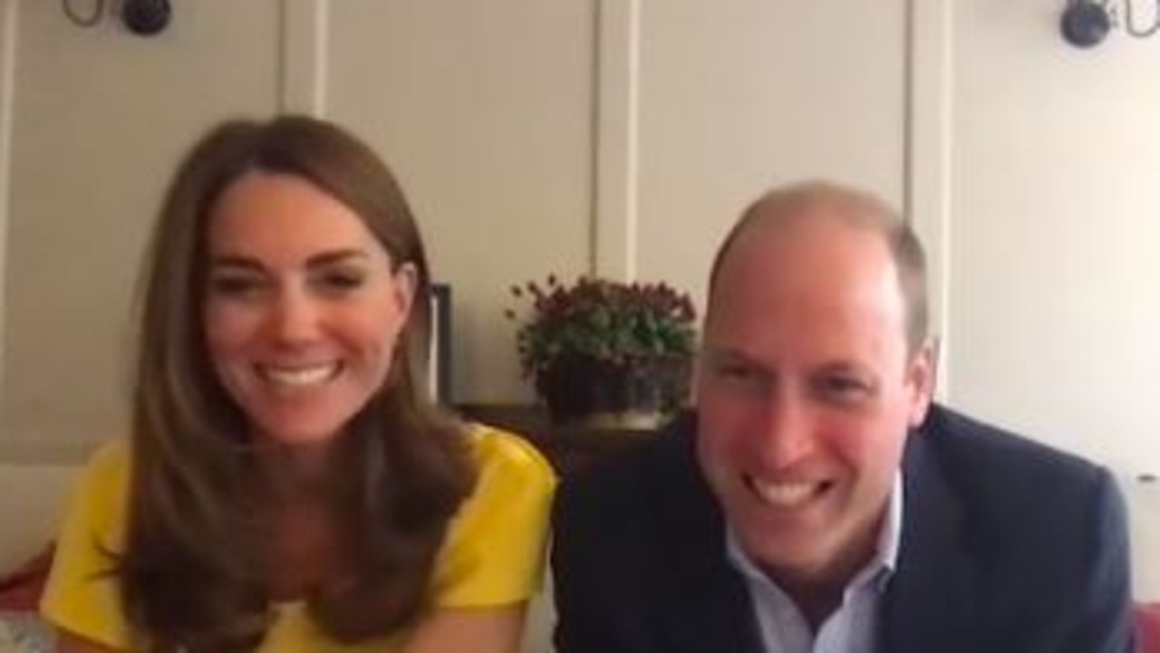 Prince William and Kate Middleton spoke to firefighters and business people from Kangaroo Island during a video call. Picture: Supplied