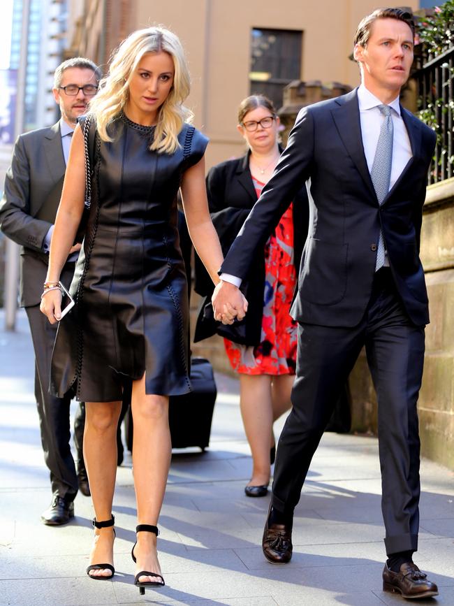 Oliver Curtis and wife Roxy Jacenko at the Supreme Court.