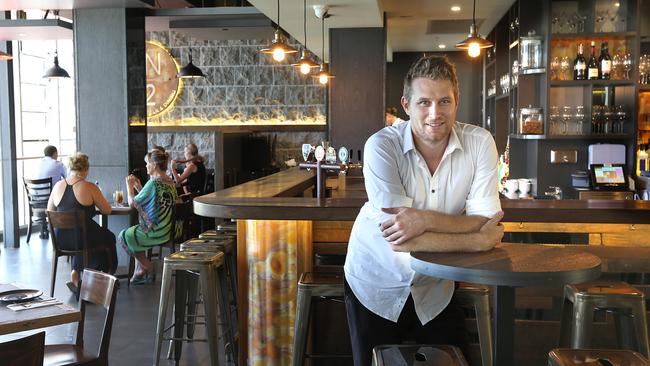 Owner/chef Daniel Ridgeway in his new restaurant, Bin 72. Located in The Strand – Coolangatta.