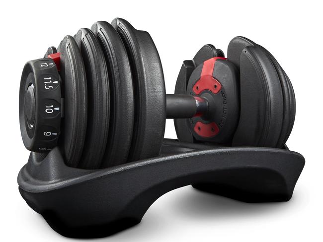 Adjustable dumbbell.