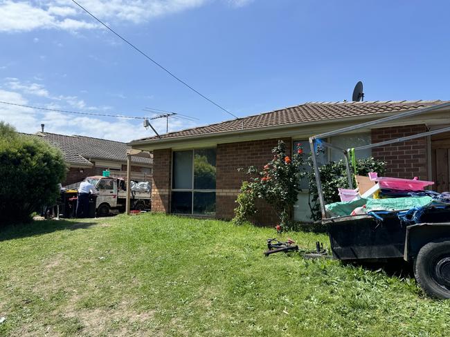 A woman is fighting for life after she was mauled by a pack of three dogs in the backyard of a Dandenong house. Picture: Regan Hodge