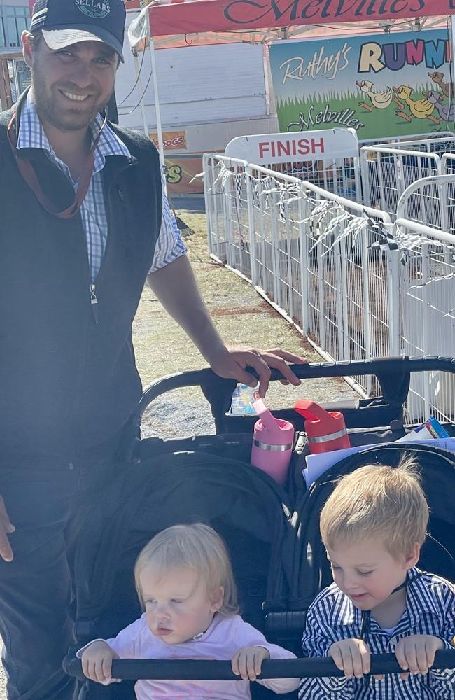 Charlie, Walter and Ava Williams from Nebo. Mackay Show June 14 2022. Picture: Max O'Driscoll.