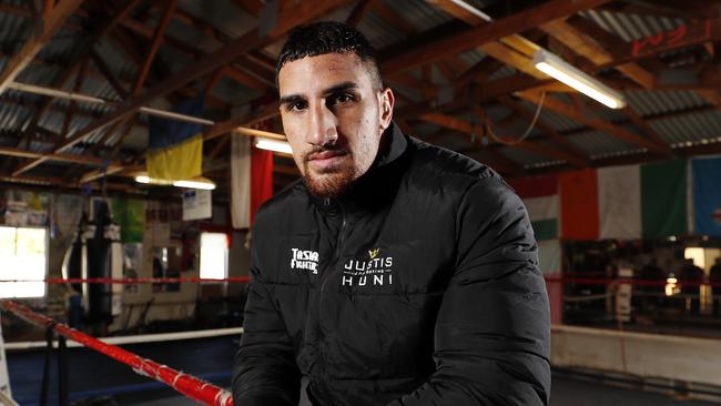 Brisbane boxer Justis Huni pictured after sparing with Lucas ÃBig DaddyÃ Brown after his house was shot at overnight, Brisbane 9th of June 2022. (Image/Josh Woning)