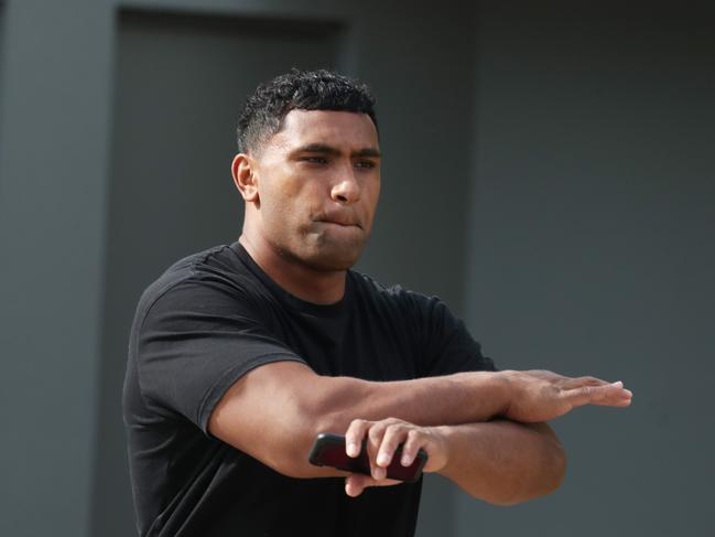 Tevita Pangai Jnr is understood to be furious details of his meeting with the NRL integrity unit were reported. Picture: Annette Dew