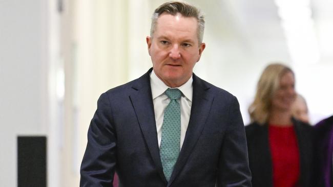 Chris Bowen arrives for the Australian Labor Party Caucus at Parliament House in Canberra. Picture: NewsWire / Martin Ollman
