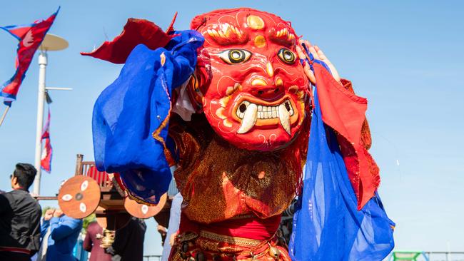 Traditional Lake Dance at the 2024 Darwin Nepalese Festival. Picture: Pema Tamang Pakhrin
