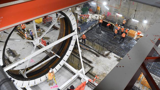 The Metro Tunnel Domain site. Picture: Josie Hayden