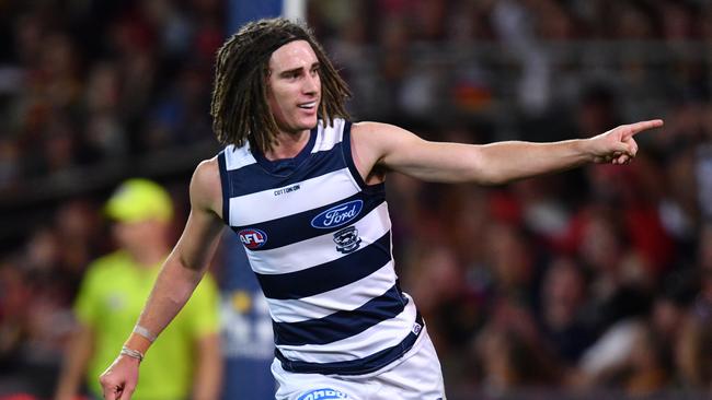 Geelong small forward Gryan Miers has made an impressive start to his AFL career. Picture: AAP Image/David Mariuz