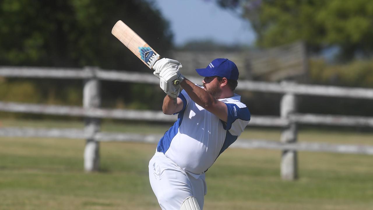 Andrew Ellis whips a ball from his pads for Tucabia-Copmanhurst