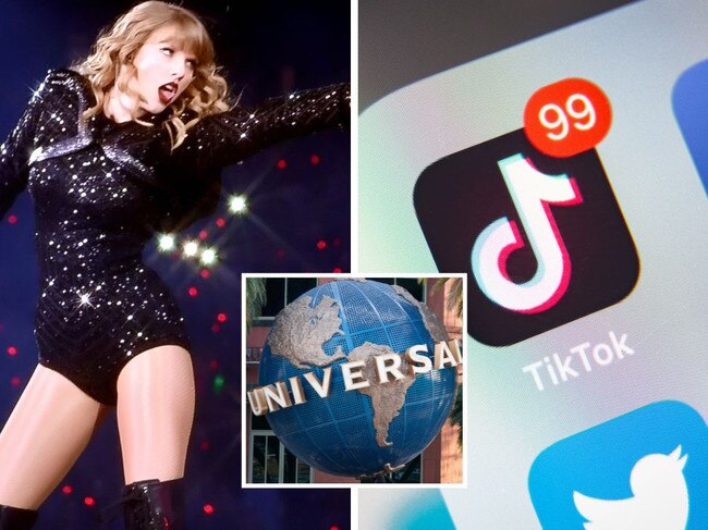 Taylor Swift’s label Universal Music Group threatens to pull songs from TikTok over license issue. Picture: Supplied