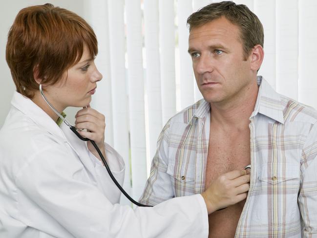 Doctor with patient. Stethoscope. Check-up.