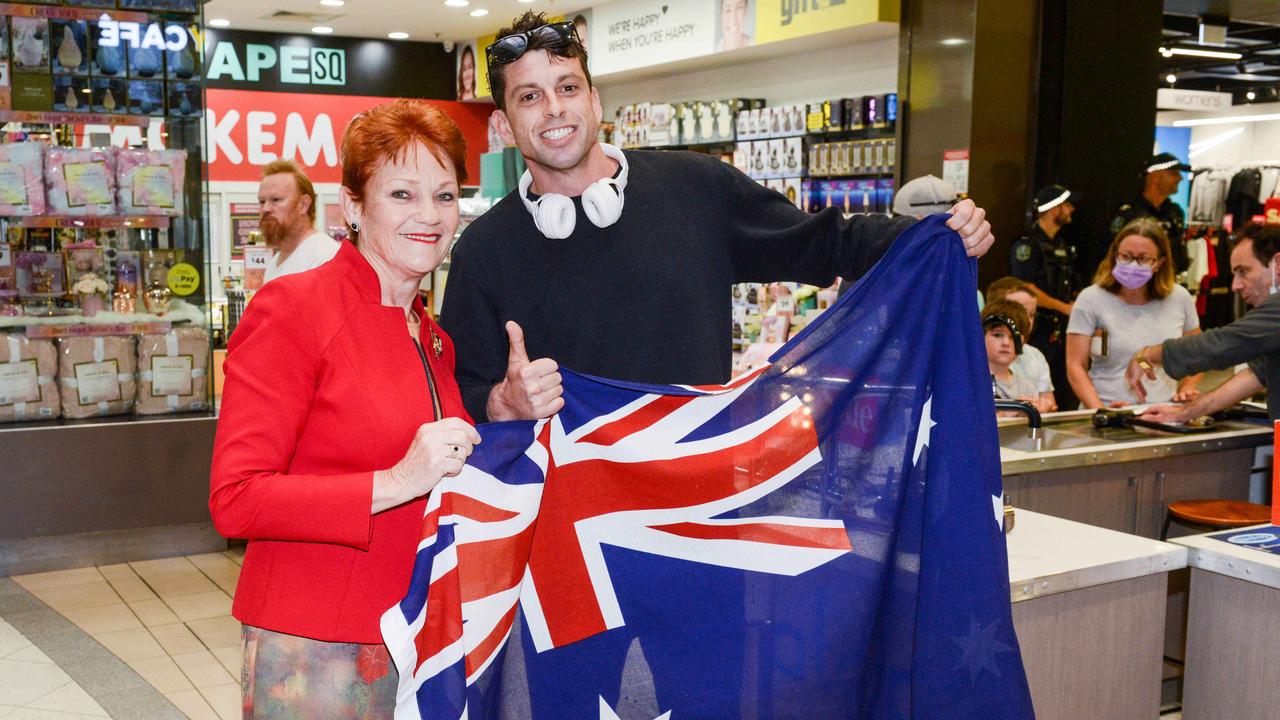 Senator Pauline Hanson campaigning this week. Picture: NCA NewsWire / Brenton Edwards