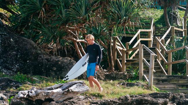 World surfing champion Ethan Ewing at Straddie, Minjerribah.