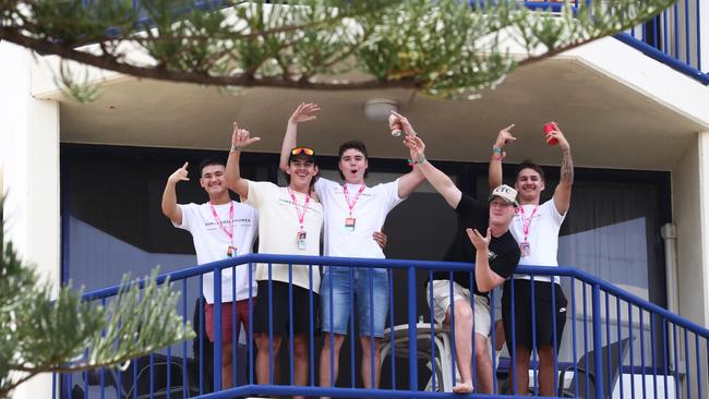 Schoolies at Surfers Paradise on The Gold Coast. Photograph: Jason O'Brien / Sunday Mail