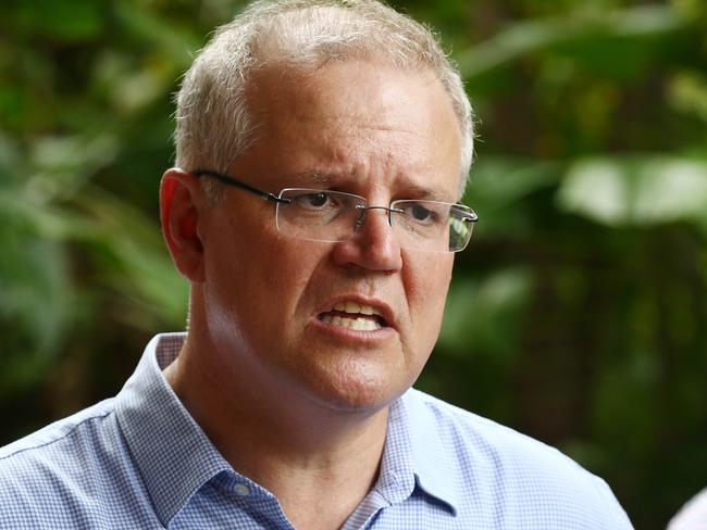 Prime Minister Scott Morrison scored more favourably in the latest Newspoll compared to last year. Picture: Brendan Radke