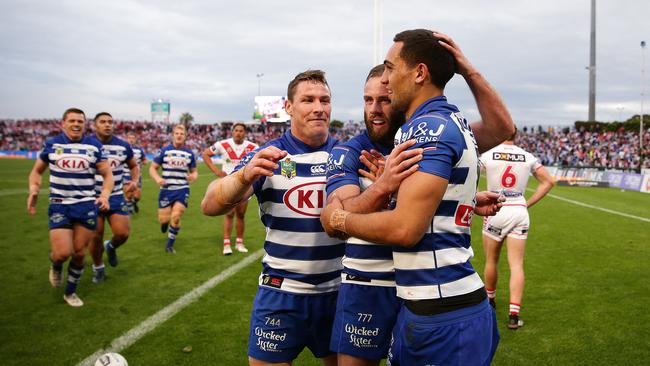 Reimis Smith scores his second try. Picture: Brett Costello