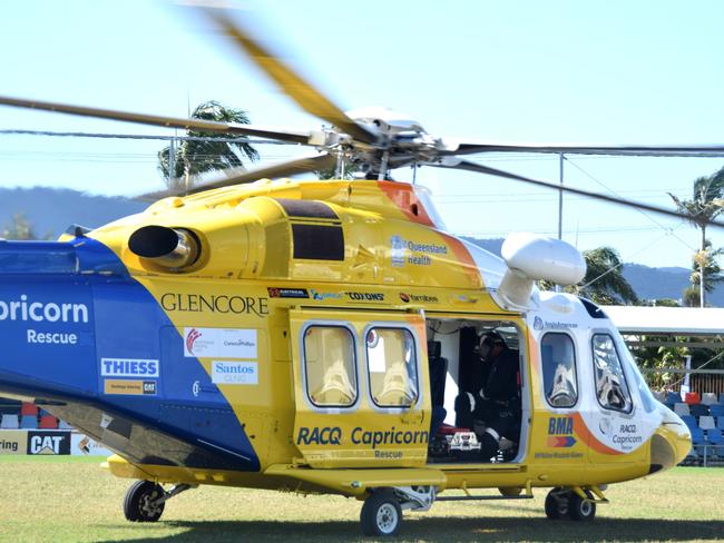 New RACQ CapRescue AW319 helicopter sets down in Browne Park Rockhampton