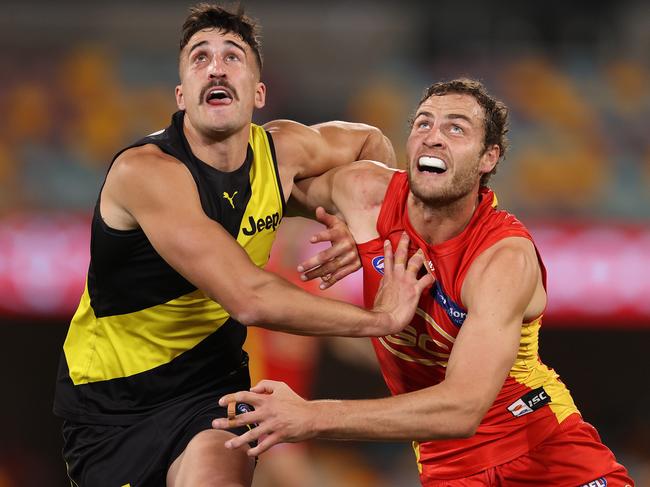 Soldo was the Tigers’ first-choice ruckman for most of the 2020 season. Picture: Michael Klein