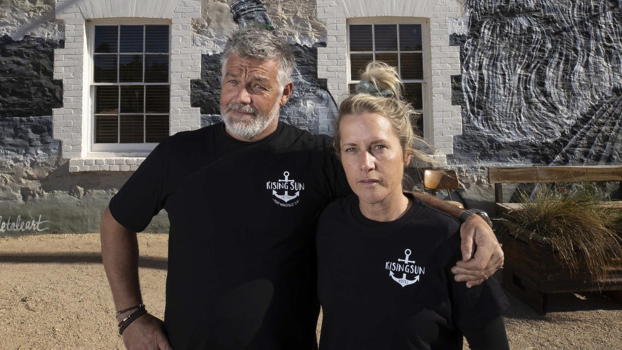 Rising Sun Hotel owners Dylan and Bek Stodart are concerned about the effects of closure on the town. Picture: Brett Hartwig.