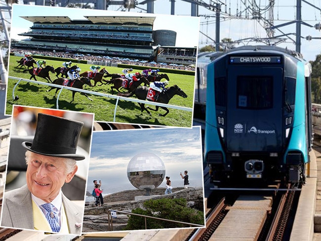 The metro line will be closed all weekend, despite massive crowd-pulling events including the Everest at Randiwck, King Charles being in town, and Bondi's Scupltures by the Sea. Pictures: News Corp/Supplied