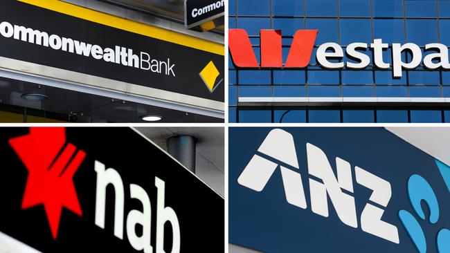 COMPOSITE 16:9 - Australia's four big banks Commonwealth, Westpac, NAB, ANZ. Picture: NCA Newswire