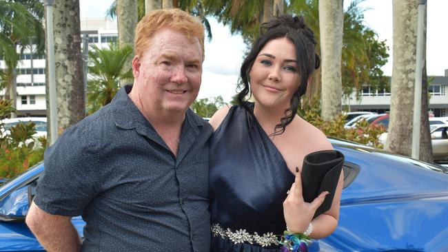 Taylah Johnson, right, at the Mackay State High School formal at the MECC, on Wednesday November 18. Picture: Zizi Averill