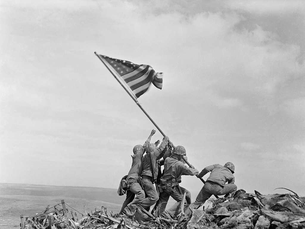 Raising the Flag on Iwo Jima, by Joe Rosenthal of the Associated Press. (Picture: AP/public domain)