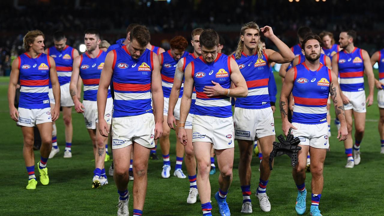 The disappointed Dogs will be left to lick their wounds. Picture: Getty Images