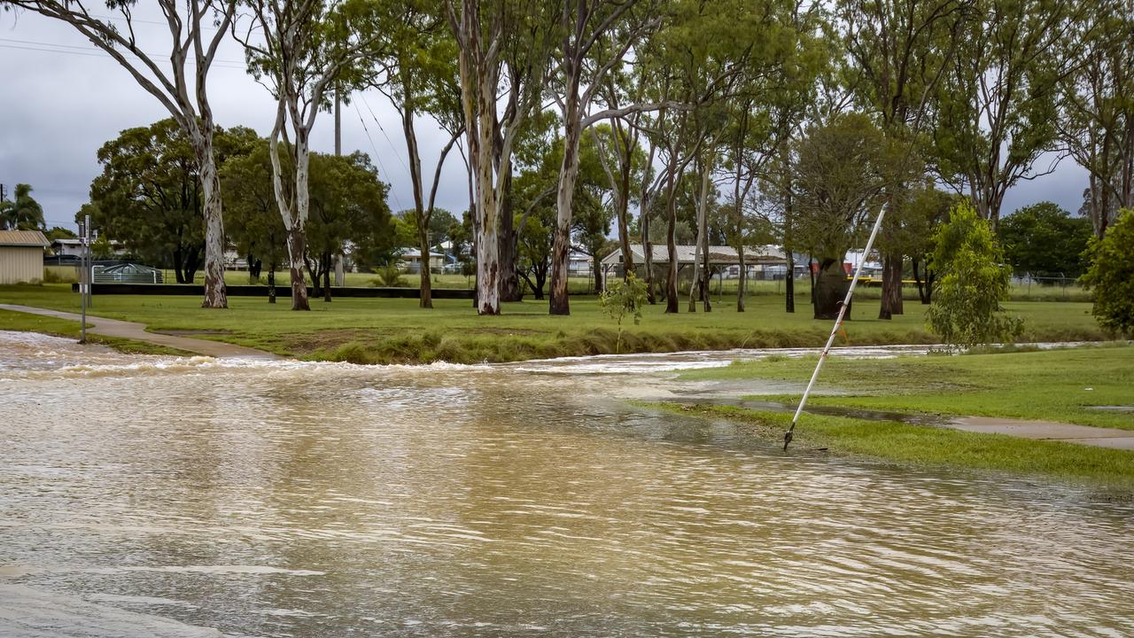 Kingaroy streets were inundated with water after receiving a heavy downpour Wednesday afternoon. Photo by Denise Keelan.