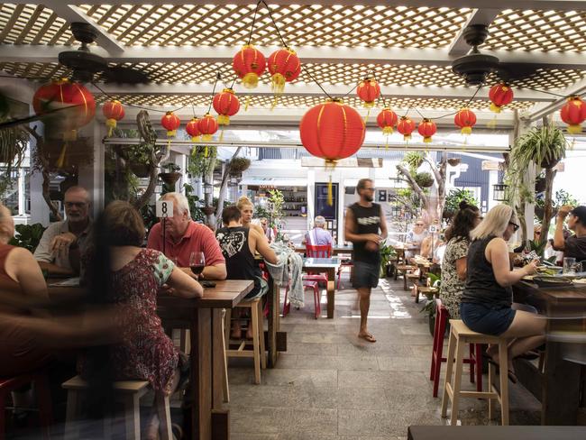 Taste review -  Rice Boi at The Wharf Mooloolaba. Dish: BBQ ocean trout in banana leaf. Pic Mark Cranitch.