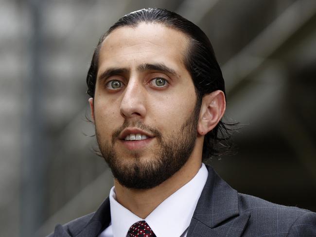 DAILY TELEGRAPH JANUARY 19, 2023. Bankstown Lawyer Mostafa Daoudie pictured outside Bankstown Local Court. Picture: Jonathan Ng