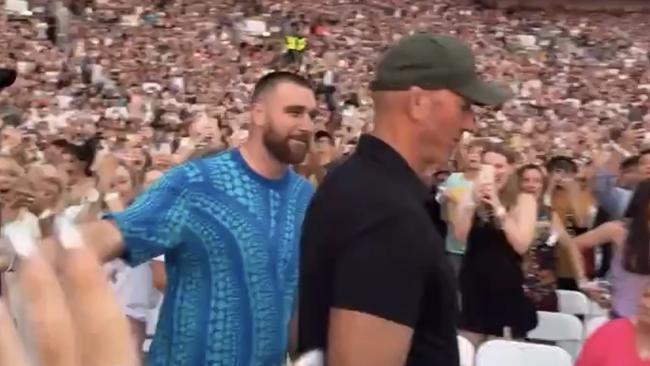 Travis Kelce spotted at night one of Taylor Swift Eras Tour in Sydney. Picture: Twitter