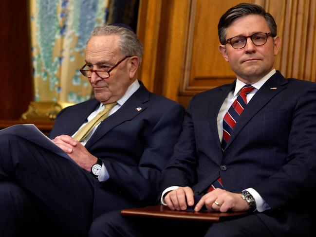 Senate Majority Leader Chuck Schumer and House Speaker Mike Johnson. Picture: Anna Moneymaker. Photo: Getty Images.