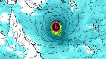 Even if the storm develops into a tropical cyclone, it is highly unlikely to make landfall in Queensland. Picture: Tropical Cyclones Worldwide