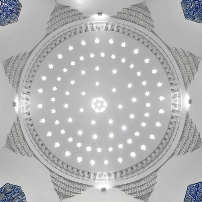 Ceiling of the men's hot room, Cinili Hammam in Istanbul, Turkey. Picture: Ibrahim Ozbunar